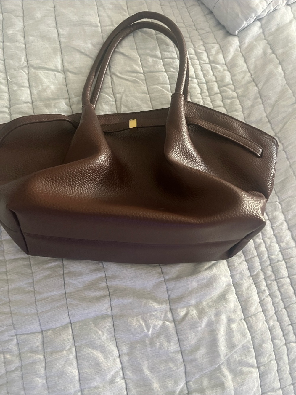 Brown Leather-Look Tote